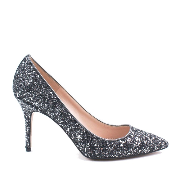 New JCREW Elsie Pumps in Gunmetal Glitter - Picture 4 of 6